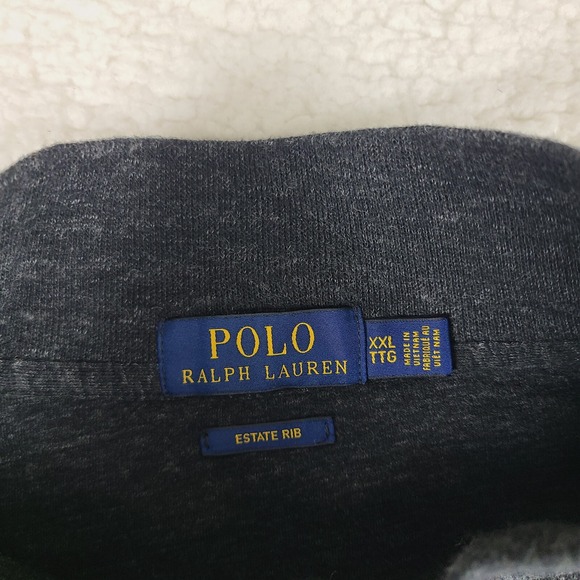 Polo Ralph Lauren Sweater Mens 2XL XXL Dark Gray Estate Rib Sweatshirt EC - Picture 6 of 11